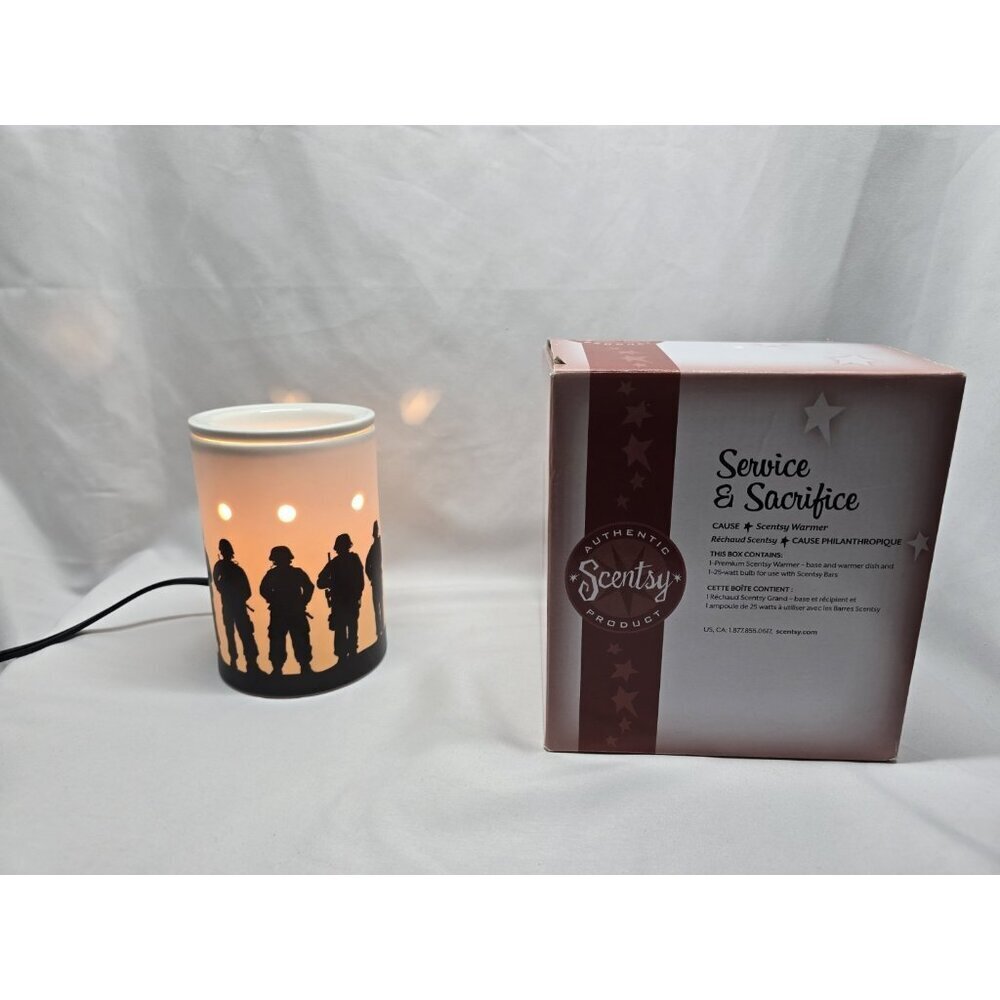 Scentsy Service & Sacrifice Wax Warmer Patriotic Military Soldier Marines Army